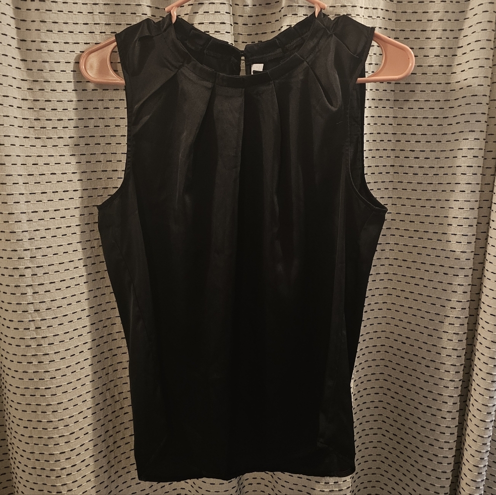 New York & Company Black Sleeveless Blouse